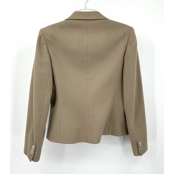 vintage 80s NEIMAN MARCUS STANLEY BLACKER jacket blazer 100% wool tweed tan 10 - Picture 7 of 11